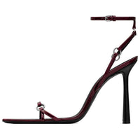 SAINT LAURENT Nova Strap Sandals Women's Burgundy