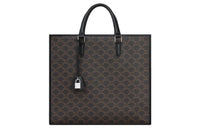 CELINE Cabas Cow Leather Tote Bag Shopping Bag Handbag Regular Men's Black