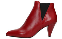 CELINE Chelsea Boots Women's Mid-Top Red