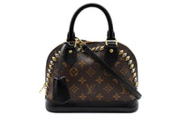LOUIS VUITTON Alma Canvas Shoulder Bag Crossbody Bag Handbag Small Size Women's Brown