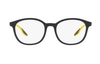 PRADA Plate Frame Irregular Shape Eyeglass Frames Men's Black