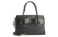 MIU MIU Cow Leather Decorative Ribbon Crossbody Handbags Regular Women's Black