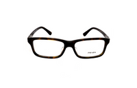 PRADA Plastic Square Eyeglass Frames Unisex Tortoiseshell