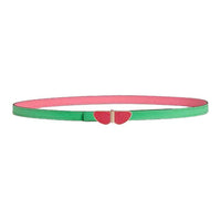 HERMES Rose Gold-Plated Leather Belts Unisex Green/Pink Width: 1.3cm