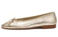 CHANEL Minimalist Style Casual Flat Shoes Women's Gold