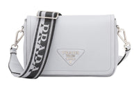 PRADA Leather Shoulder Bag Crossbody Bag Small Size Women's Cornflower Blue