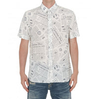 DIOR Short Sleeve Newspaper Print