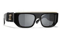 CHANEL Acetate Aviator Sunglasses Women's Black