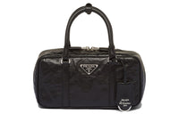 PRADA Sheepskin Leather Shoulder Bag Crossbody Bag Handbag Small Size Women's Black