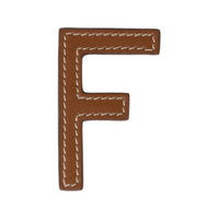 MIU MIU Leather Metal Brooches Women's Cognac
