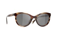 CHANEL Acetate Irregular Shape Sunglasses Men's Tortoiseshell