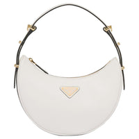 PRADA Leather Shoulder Bag Women's White