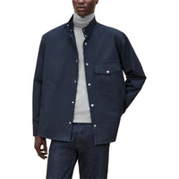 HERMES Jackets Coats Men's Marine Blue