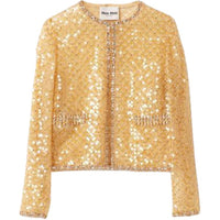 MIU MIU Jackets Coats Women's Yellow