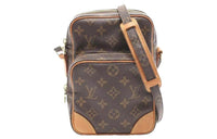 LOUIS VUITTON Canvas Leather Camera Bag Mini Unisex Brown