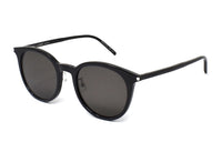 SAINT LAURENT Injection Molded Irregular Shape Sunglasses Unisex Black