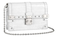 LOUIS VUITTON Crocodile Leather Crossbody Bag Shoulder Bag Women's White