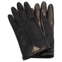 PRADA Recycled Nylon Gloves Women's Brown