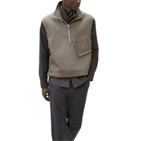 HERMES FW24 Vest Men's Mud Charcoal