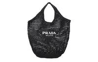 PRADA Nylon Fabric Handbag, Tote Bag, Shopping Bag Regular Unisex Black