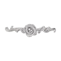 DIOR Diamond 18K Gold Bangles Unisex Silver