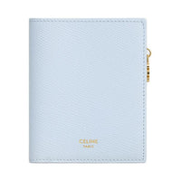 CELINE Triomphe Cow Leather Wallet Women's Glacier Blue