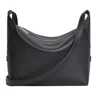 CELINE Calfskin Shoulder Bag Trumpets Women's Black