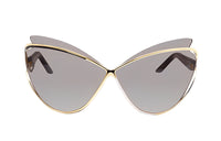 DIOR Alloy Frame Irregular Shape Sunglass Men's Black