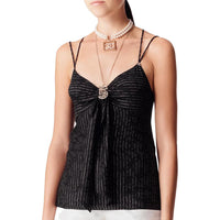 CHANEL 23 New Spring And Summer Arrivals Tank Tops Women's Black