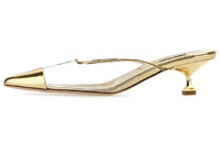 MIU MIU Wrap-toe Slippers Women's Gold