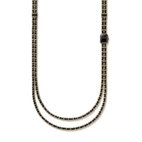 CHANEL Leather Necklaces Women's Gold