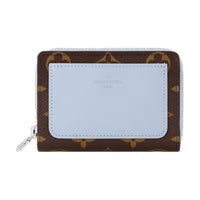 LOUIS VUITTON Monogram Canvas Wallet Women's Washed Blue