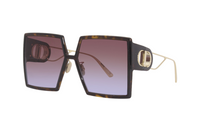 DIOR Metal Square Sunglasses Women's Gold