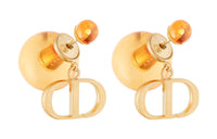 DIOR Stud Earrings Women's Fluorescent Orange