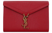 SAINT LAURENT Cow Leather Crossbody Bag, Shoulder Bag Women's Red