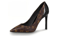 LOUIS VUITTON Slim Heel High Heels 10cm Women's Black