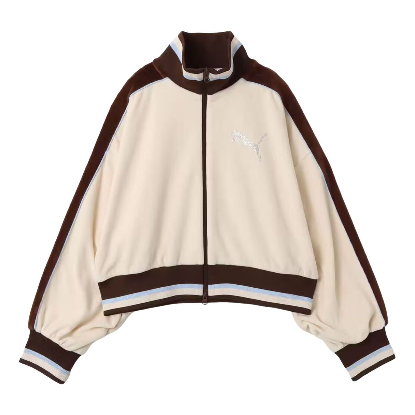 (WMNS) PUMA x atmos Pink Velour Track Jacket 'Alpine Snow' 637071-87