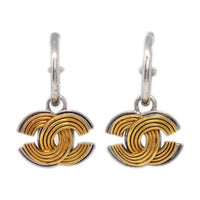 CHANEL Pre-Owned 2000 Silver Plated CC Dangle Earrings
