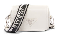 PRADA Leather Crossbody Bag Shoulder Bag Women's White