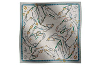 HERMES Knit Scarves Women's Light Blue