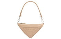 PRADA Leather Handbag Shoulder Bag Women's Sand Beige Yellow