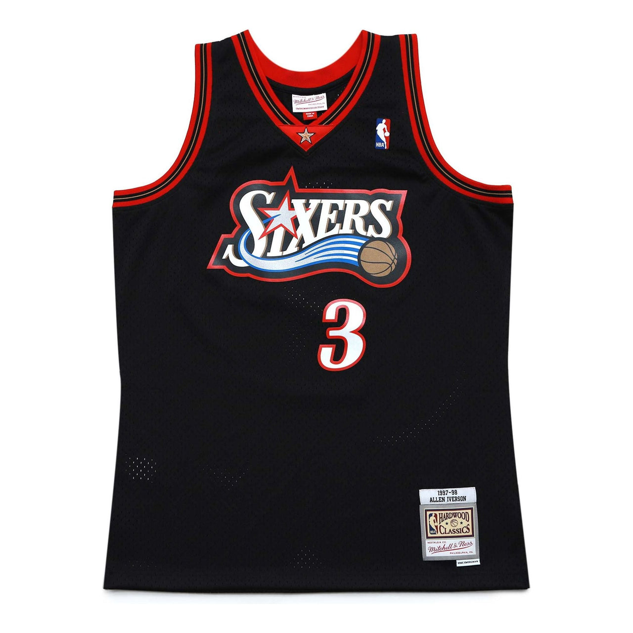 Mitchell & Ness NBA Philadelphia 76ers 1997/98 HWC Swingman Jersey 'Allen Iverson Black' 200105703