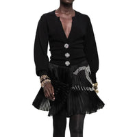 CHANEL Casual Short Skirts Women's Black