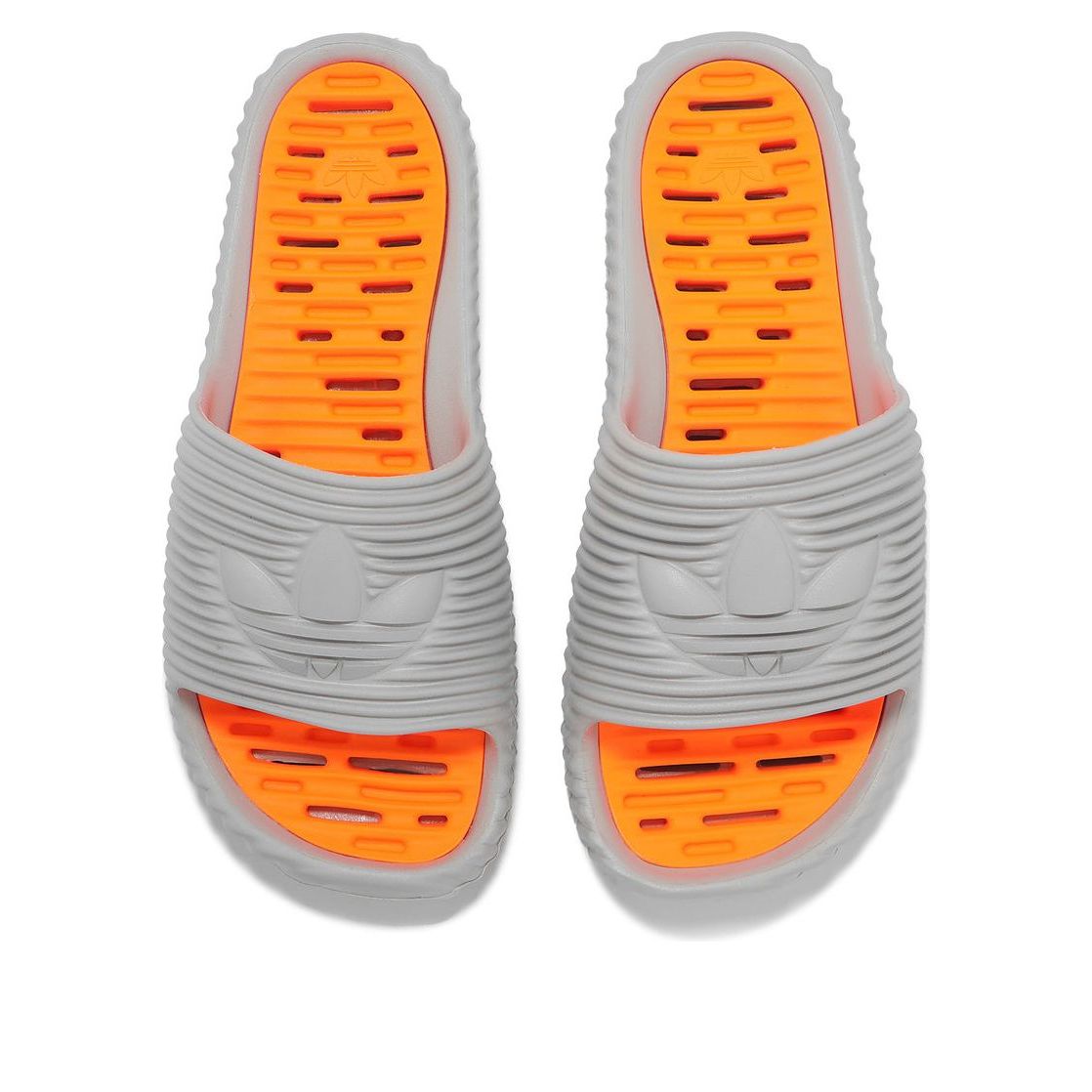 adidas Adilette 25 Slides Asia Sizing 'Grey Solar Orange' JH5518