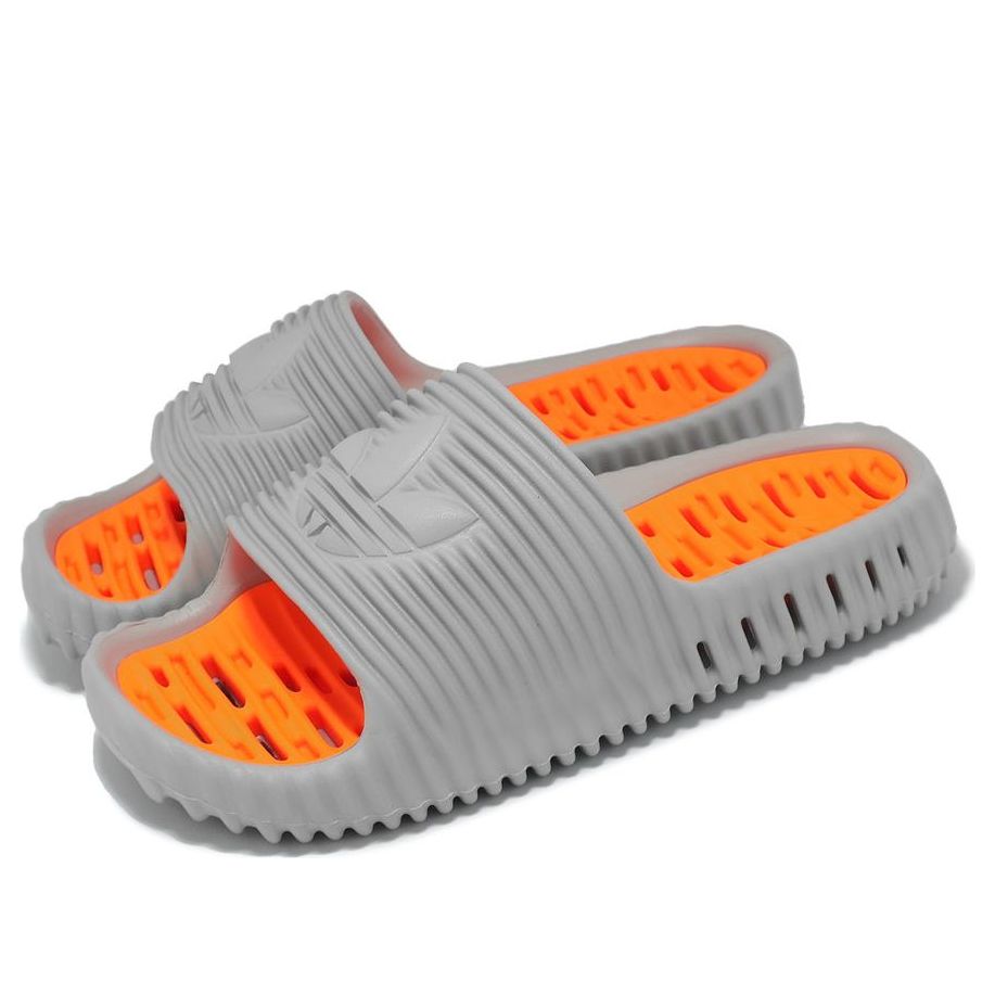 adidas Adilette 25 Slides Asia Sizing 'Grey Solar Orange' JH5518