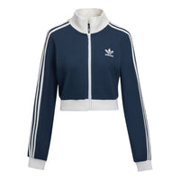 (WMNS) adidas Crop Track Top Slim Fit Jacket Asia Sizing 'Night Indigo' KC2646