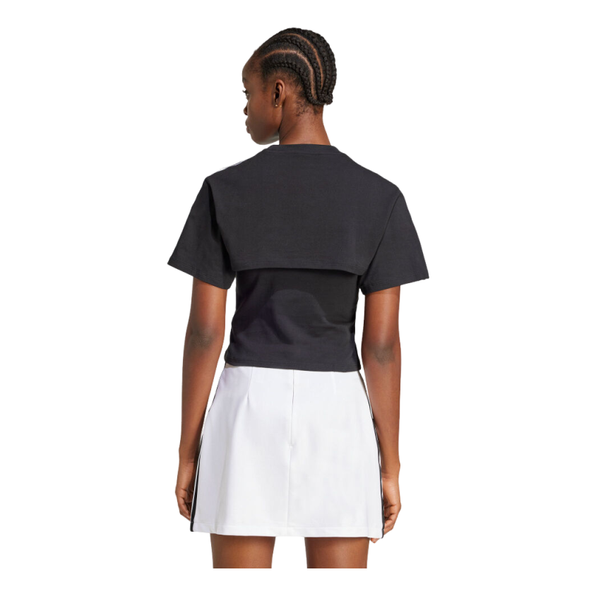 (WMNS) adidas Two-piece Short-Sleeved Top Asia Sizing 'Black' JD0042