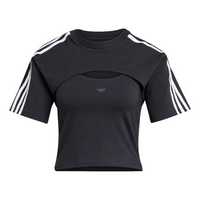 (WMNS) adidas Two-piece Short-Sleeved Top Asia Sizing 'Black' JD0042