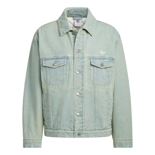 adidas Washed Denim Padded Jacket Asia Sizing 'Medium Blue Denim' KC2624