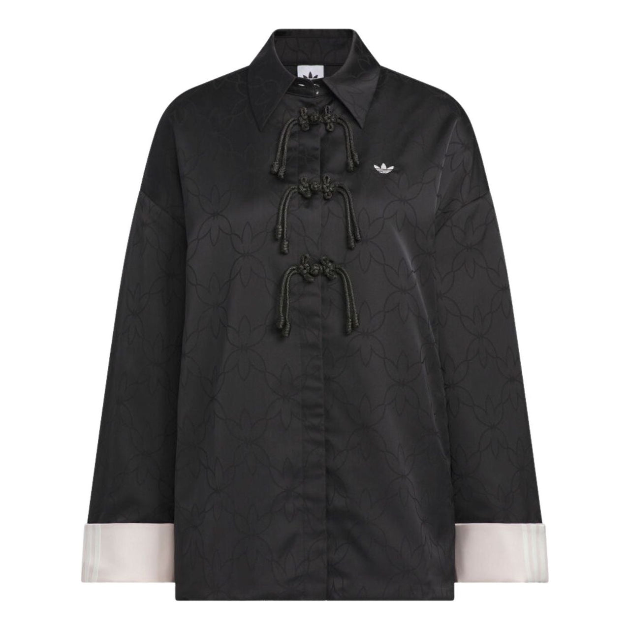 (WMNS) adidas New Chinese Loose Fit Shirt Jacket Asia Sizing 'Black' KB6407